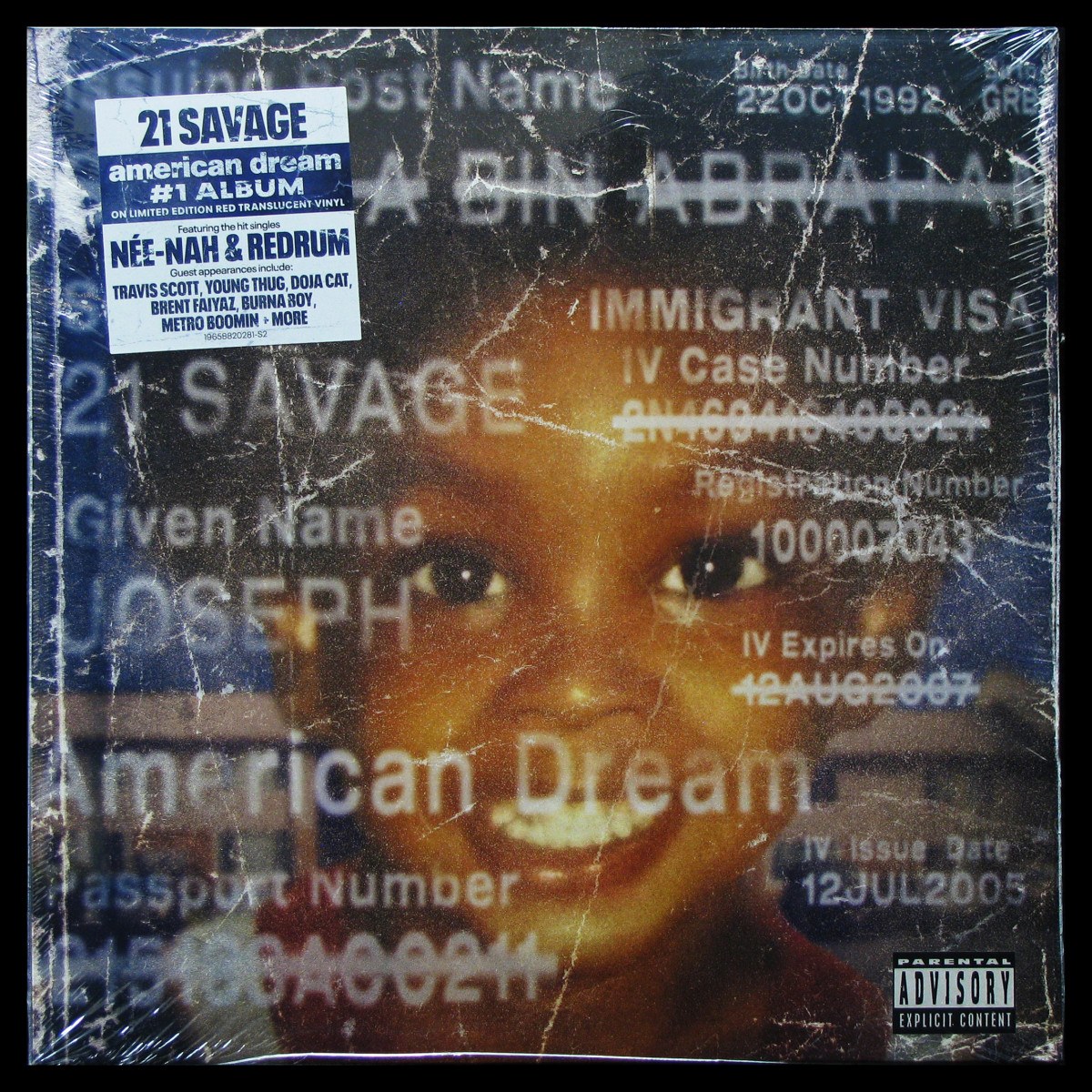 Пластинка 21 Savage - American Dream (2LP, coloured vinyl), 2024, SS/SS,  арт. 343819