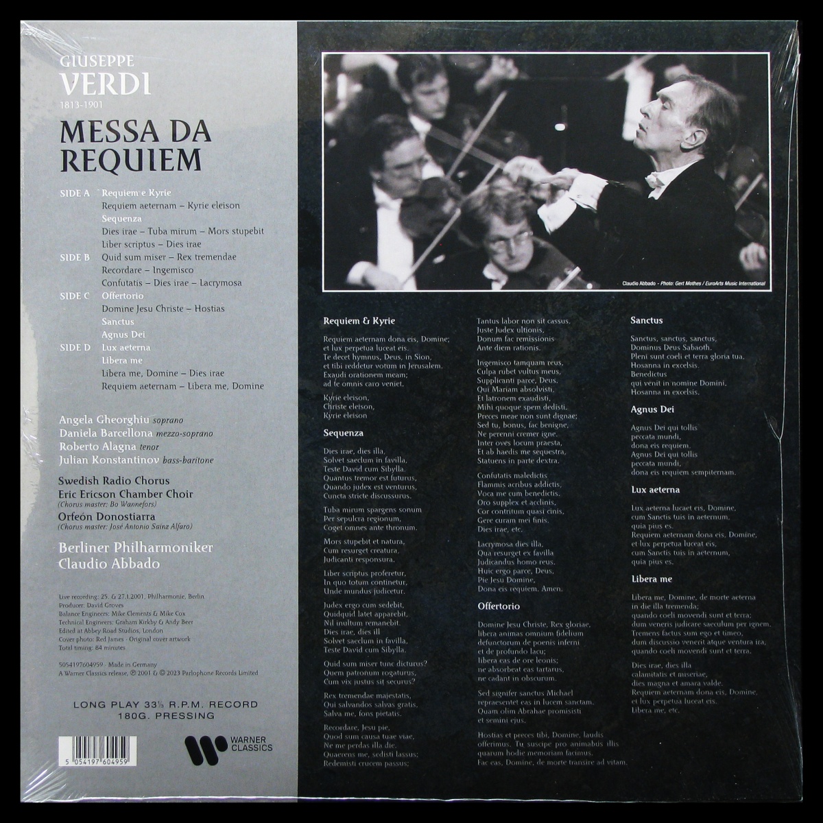LP Claudio Abbado + V/A — Verdi: Messa da Requiem (2LP) фото 2