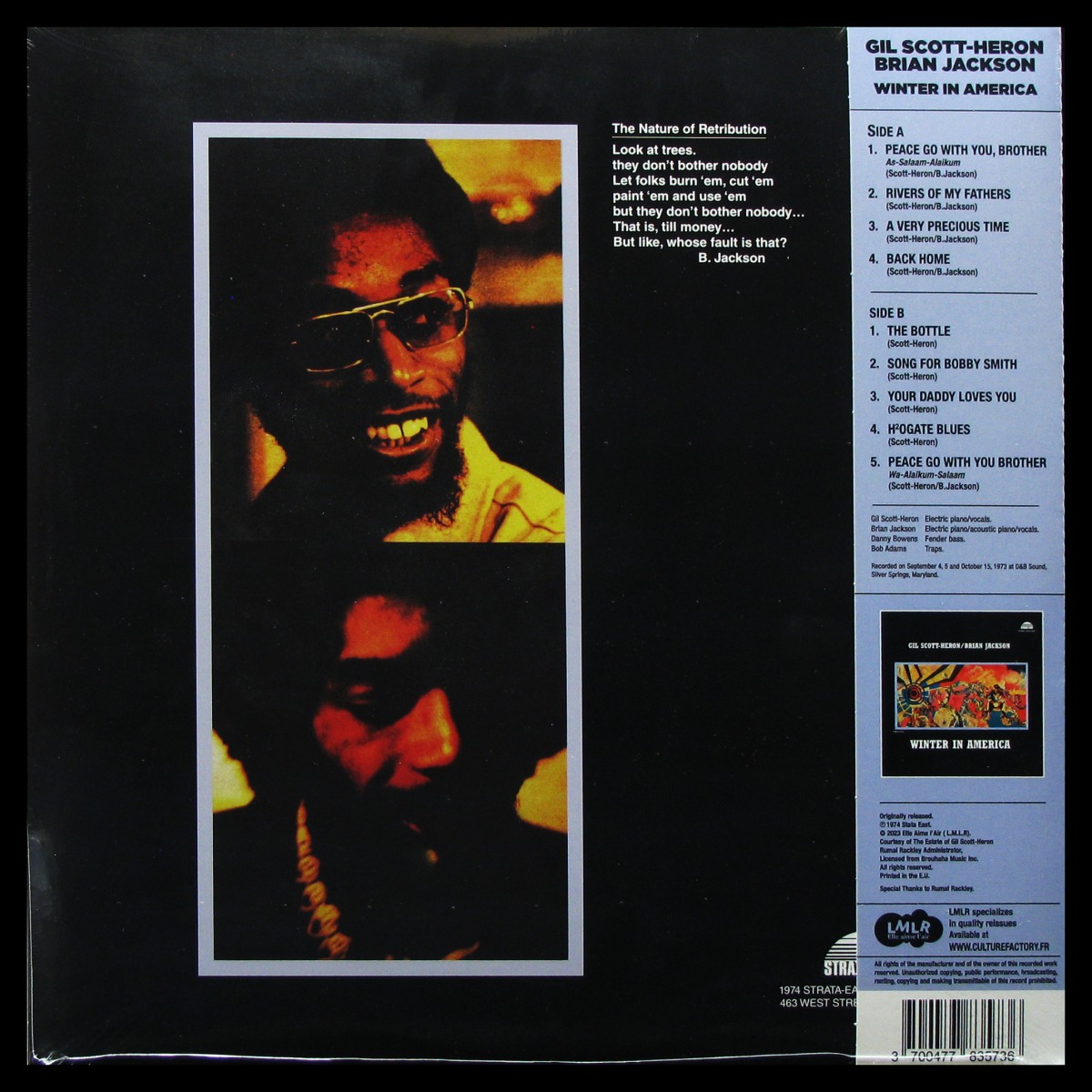 LP Gil Scott-Heron / Brian Jackson — Winter In America (coloured vinyl) фото 2