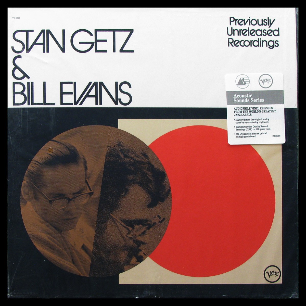 LP Stan Getz / Bill Evans — Previously Unreleased Recordings (mono) фото