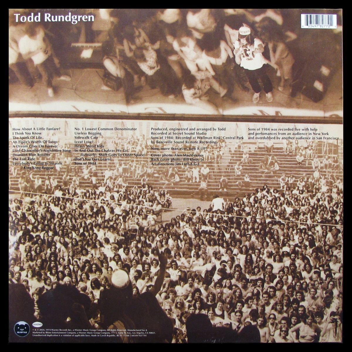 LP Todd Rundgren — Todd (2LP, coloured vinyl) фото 2