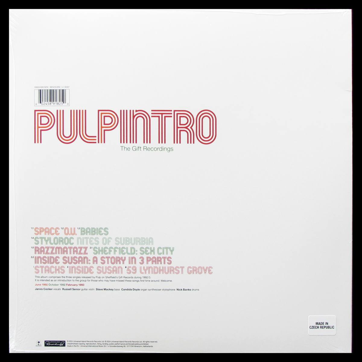 LP Pulp — Intro – The Gift Recordings (coloured vinyl) фото 2