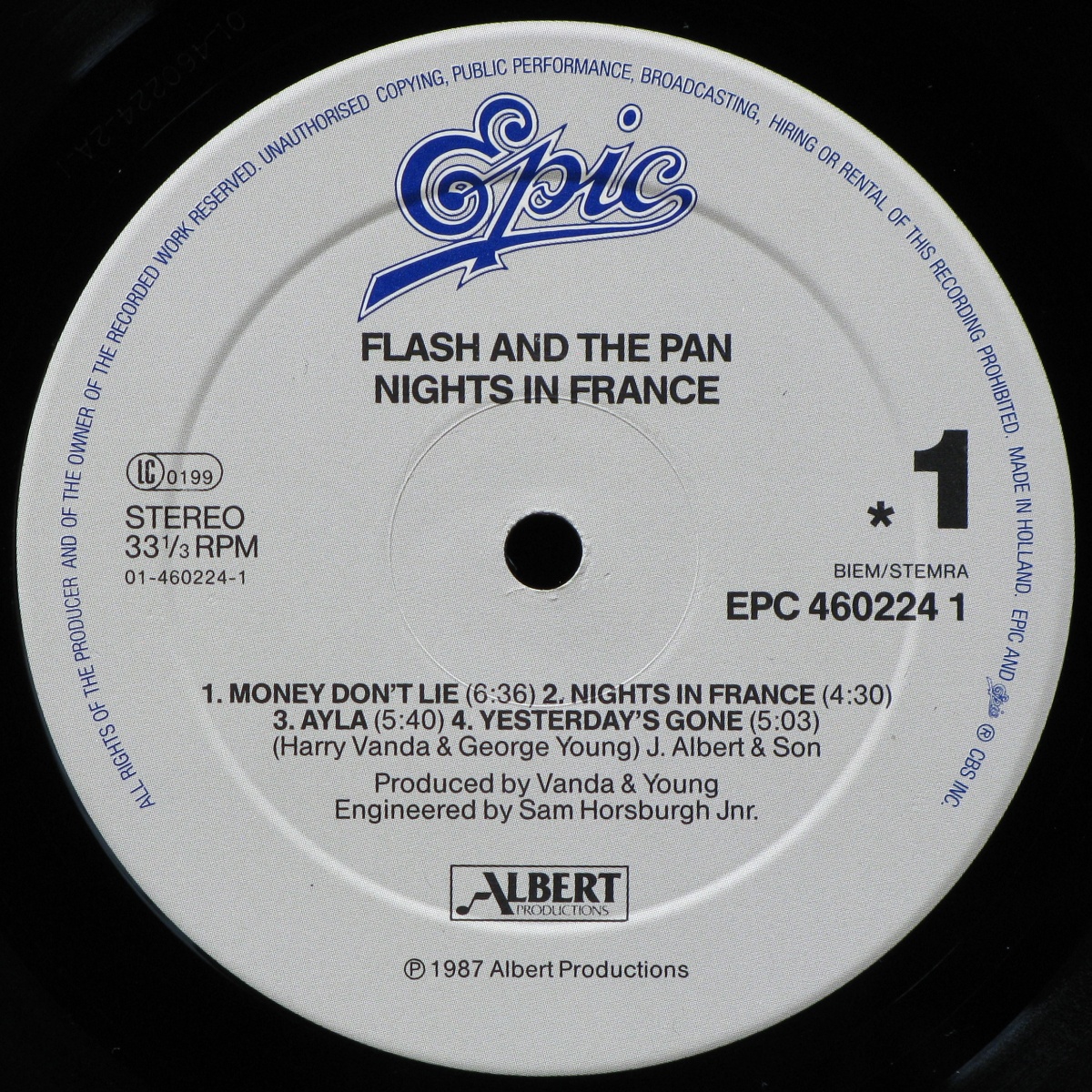 LP Flash And The Pan — Nights In France фото 2