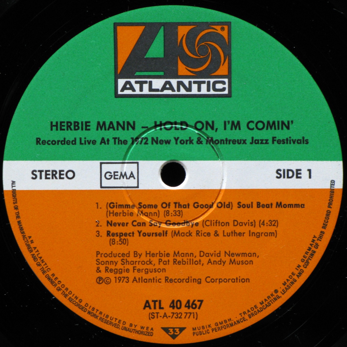 LP Herbie Mann — Hold On, I'm Comin' фото 2