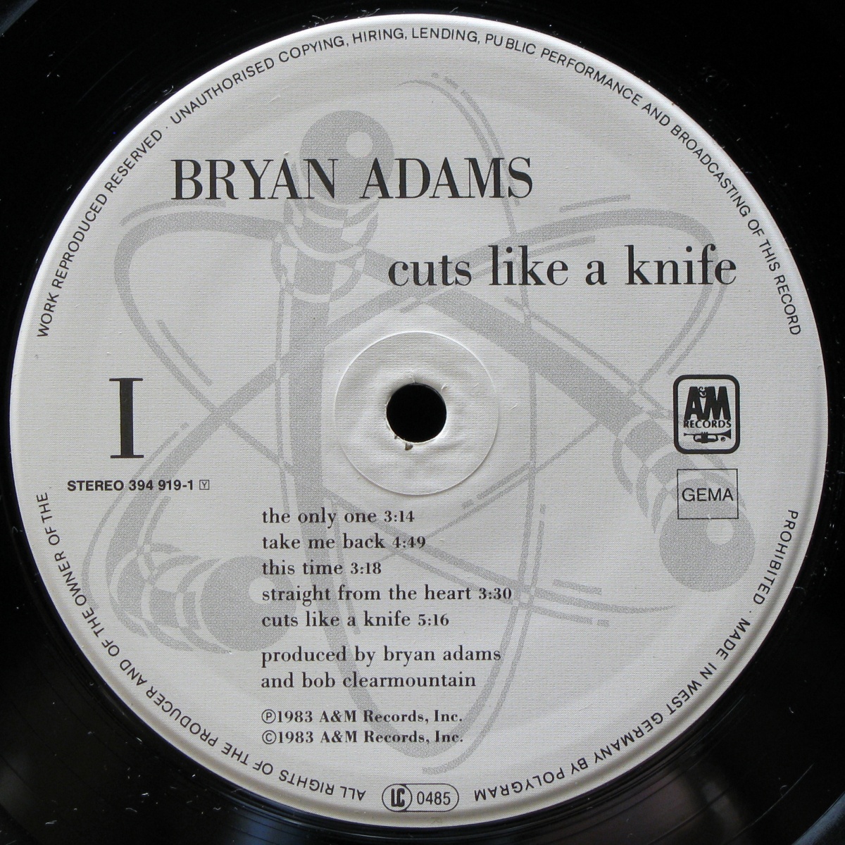 LP Bryan Adams — Cuts Like A Knife фото 2