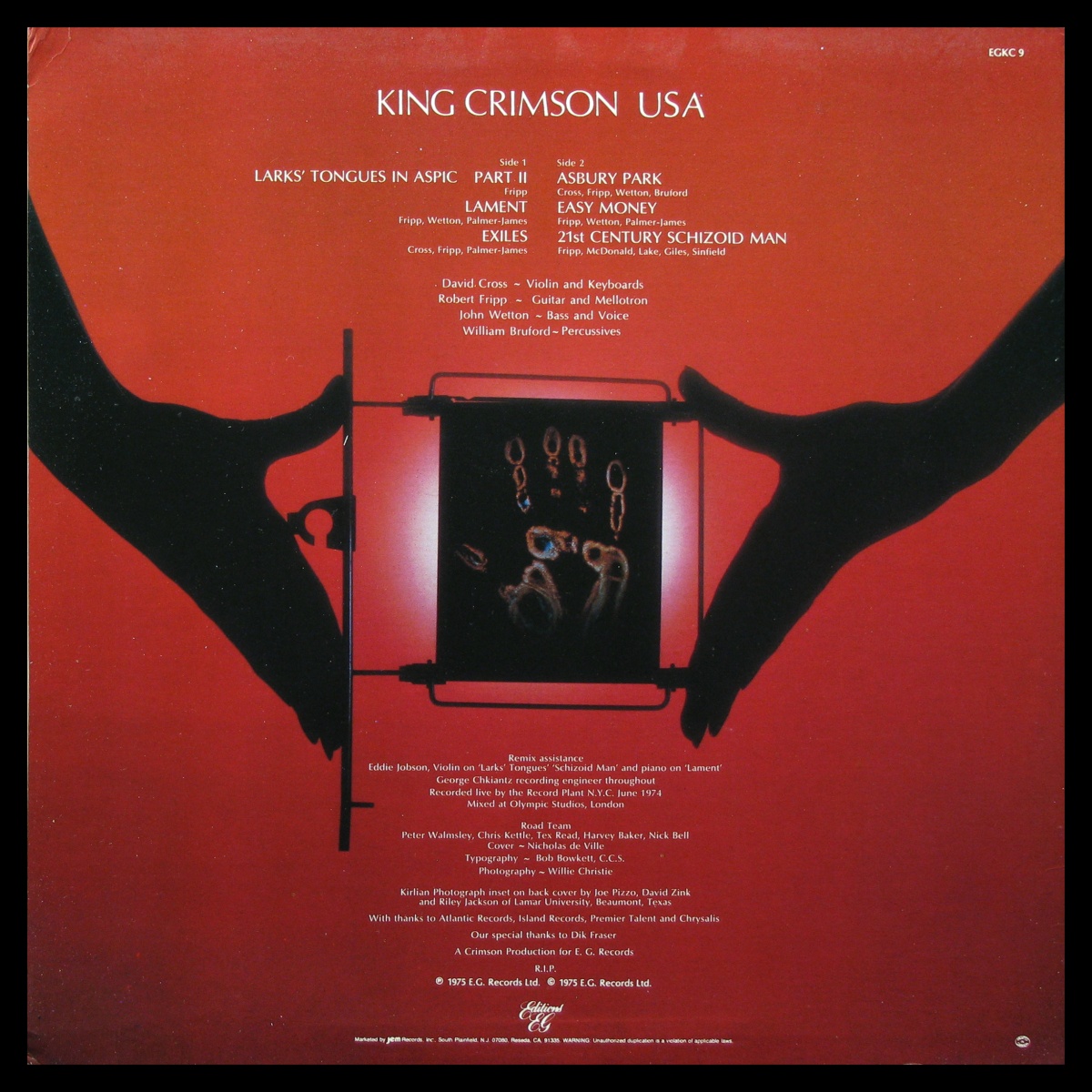 LP King Crimson — USA фото 2