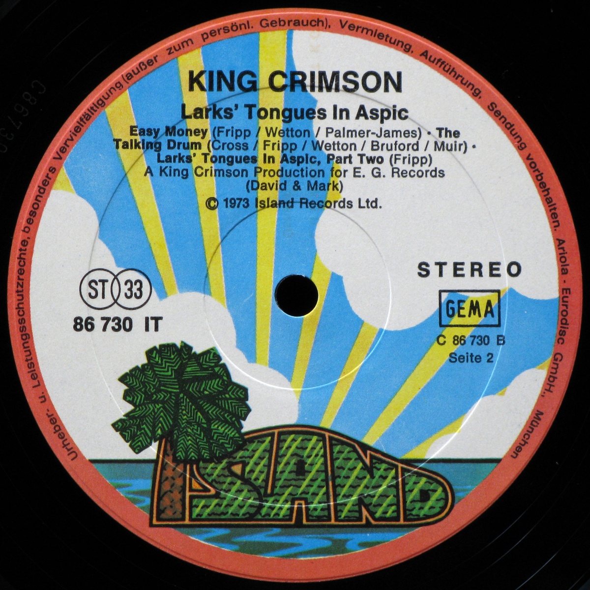 LP King Crimson — Larks' Tongues In Aspic фото 4