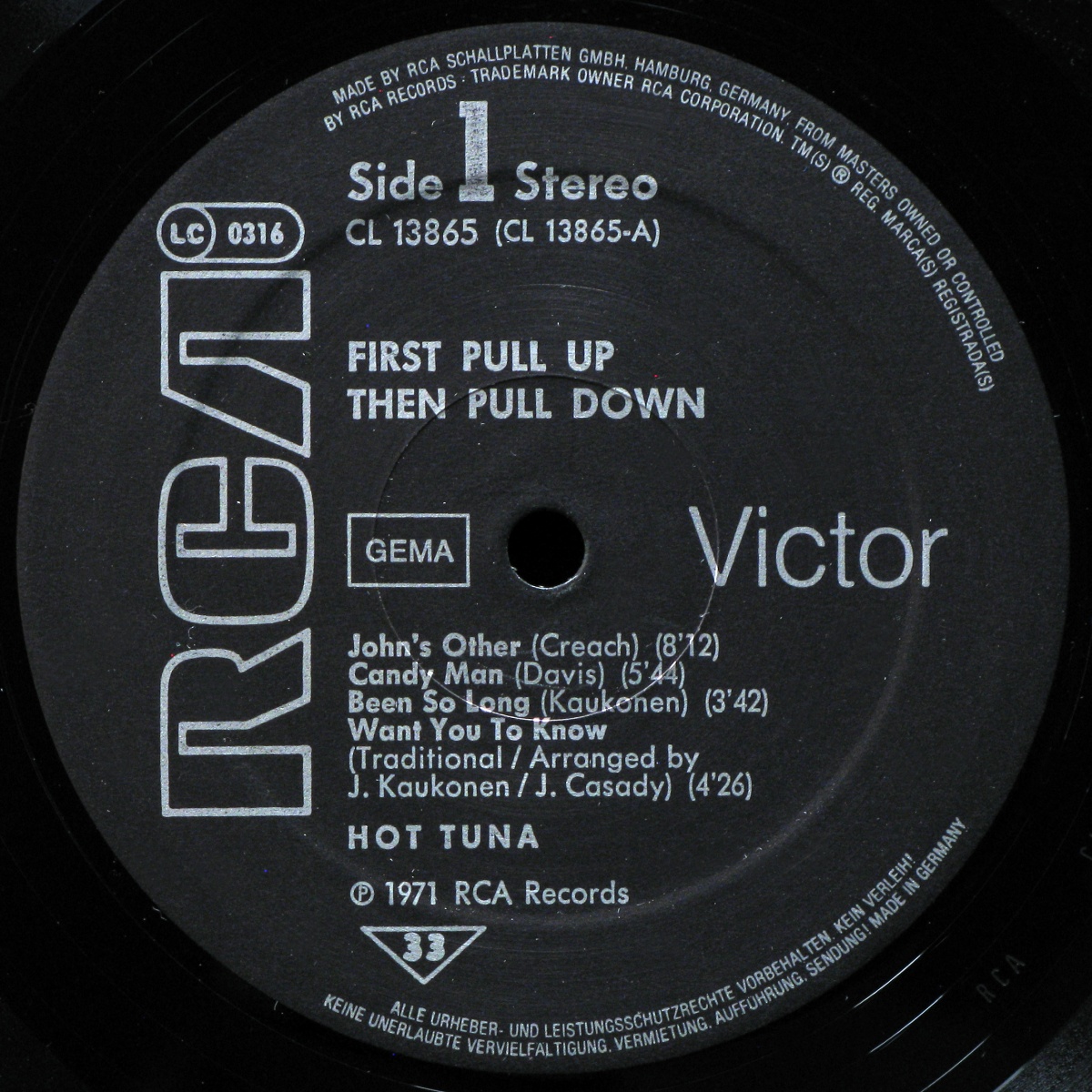 LP Hot Tuna — First Pull Up, Then Pull Down фото 2