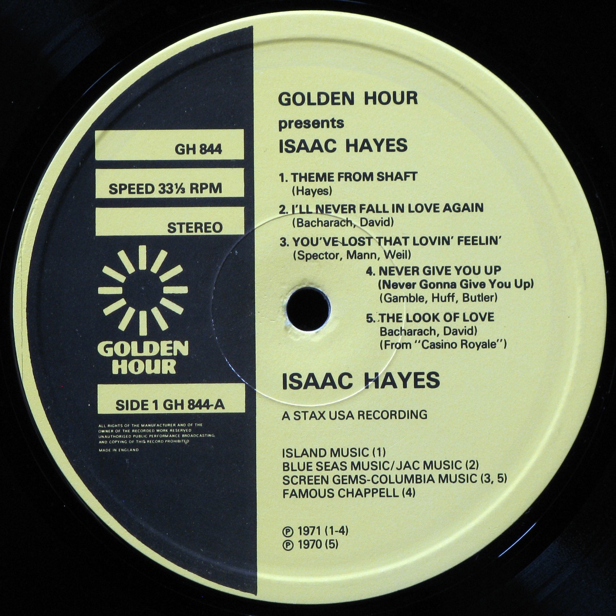 LP Isaac Hayes — Golden Hour Presents Isaac Hayes фото 2