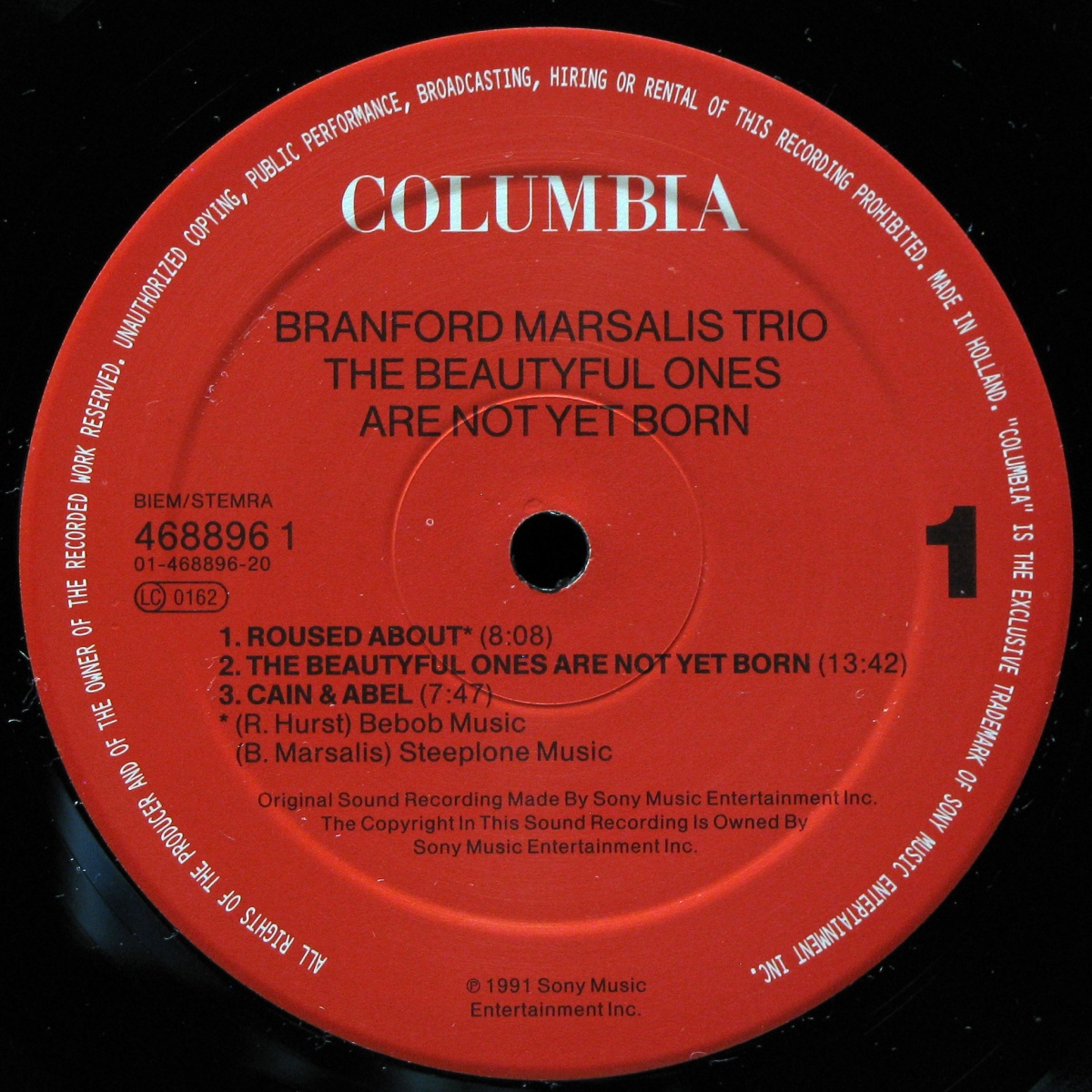 LP Branford Marsalis Trio — Beautyful Ones Are Not Yet Born фото 3