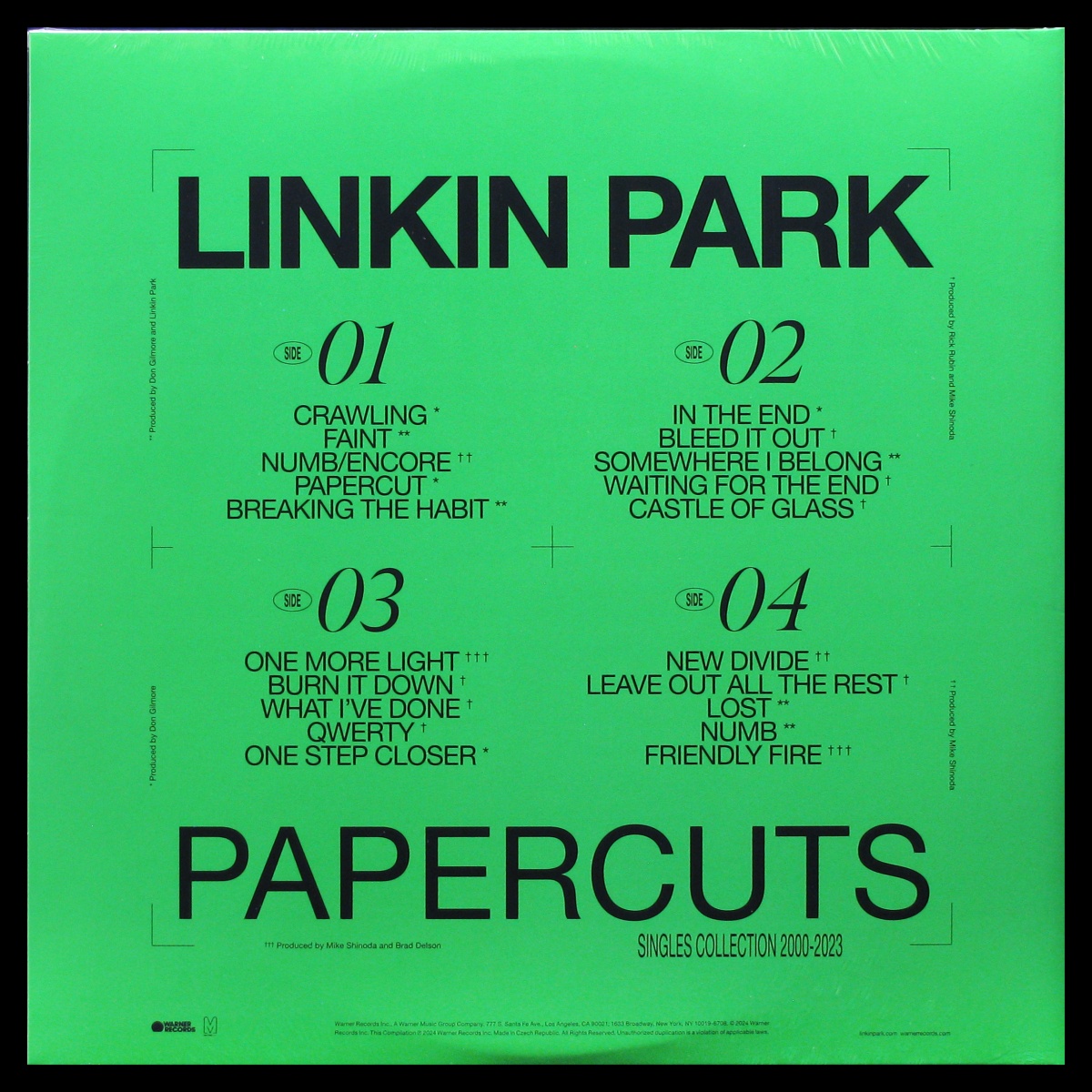 LP Linkin Park — Papercuts (2LP, bone colored vinyl) фото 2