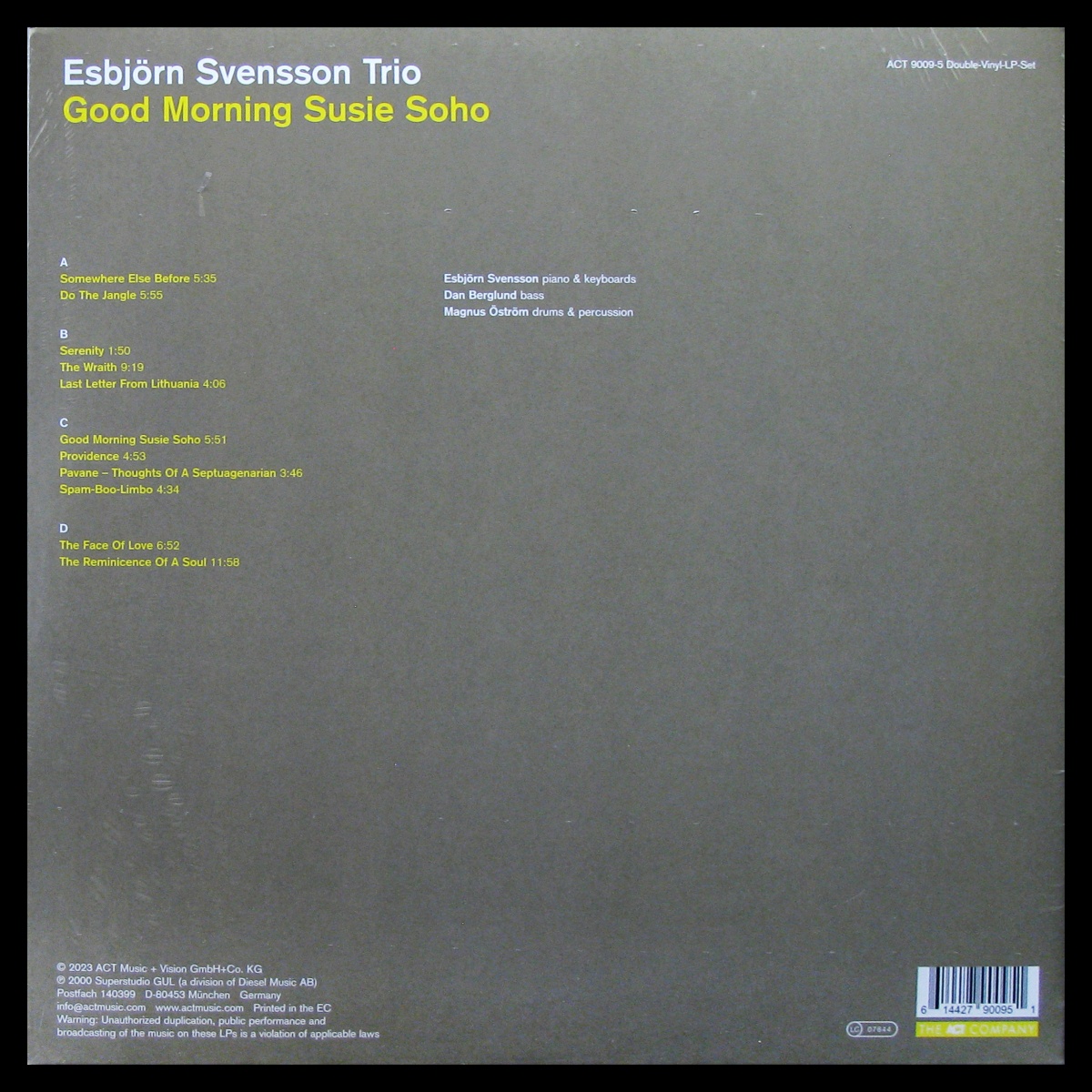 LP Esbjorn Svensson Trio — Good Morning Susie Soho (2LP, coloured vinyl) фото 2