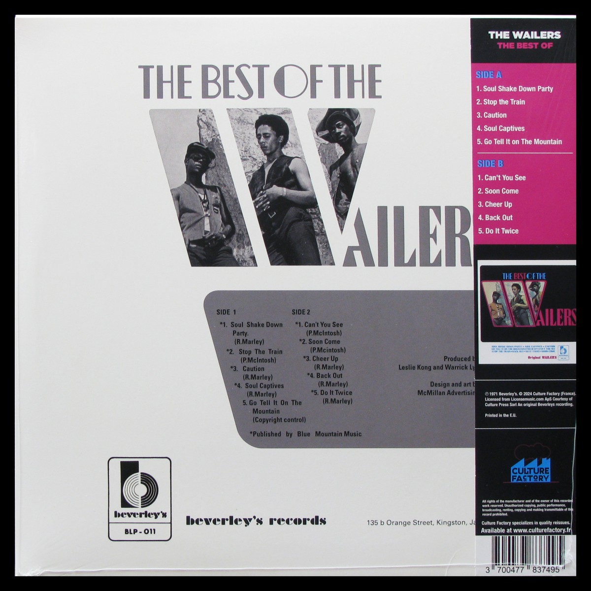 LP Wailers — Best Of The Wailers (coloured vinyl) фото 2