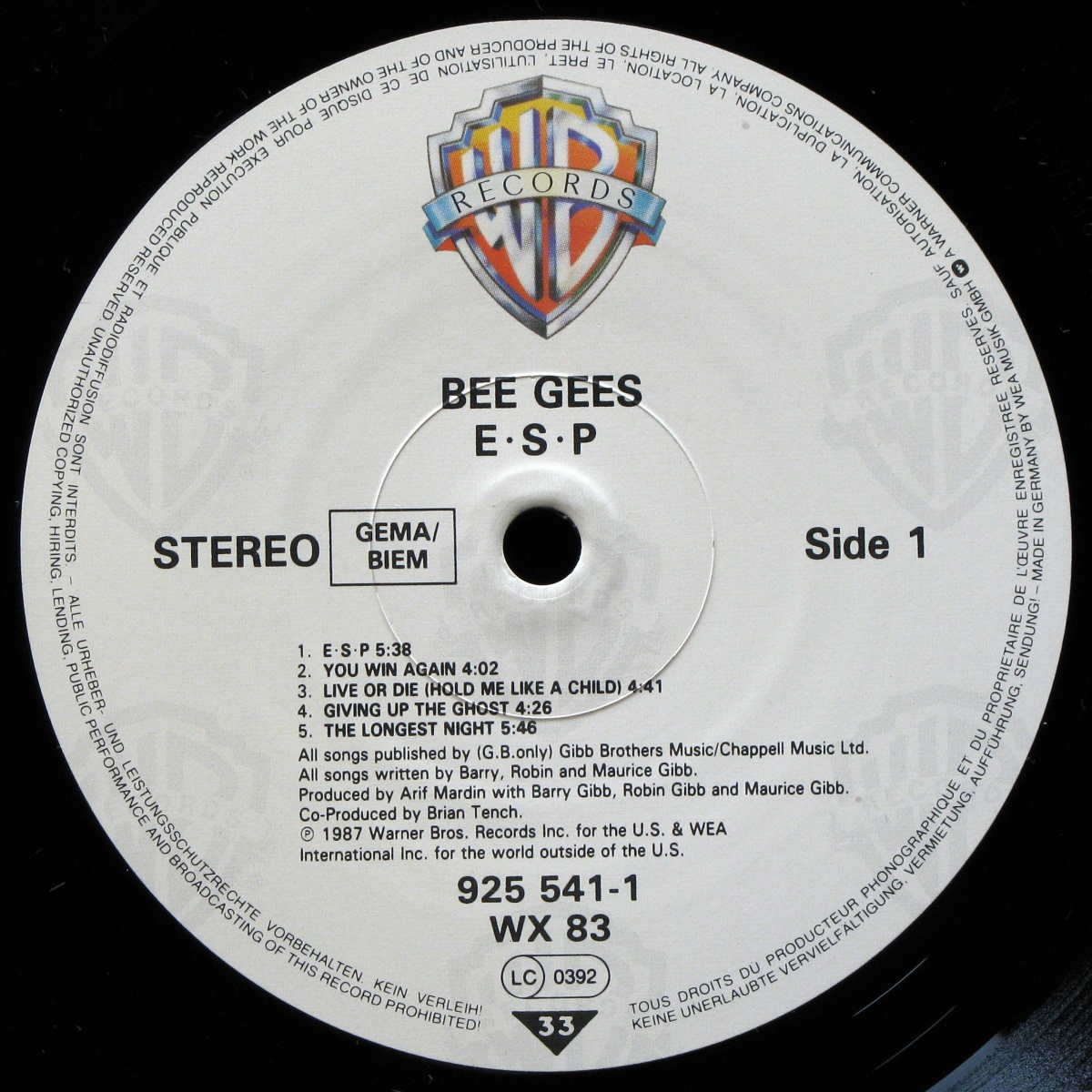 LP Bee Gees — E.S.P. фото 2