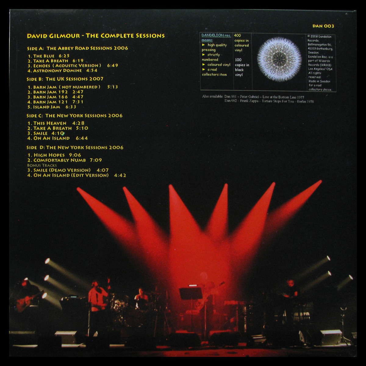 LP David Gilmour — Complete Sessions (2LP) фото 2