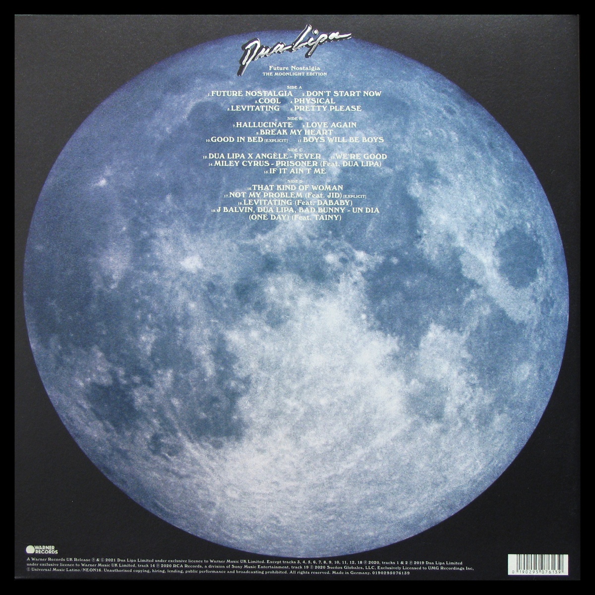 LP Dua Lipa — Future Nostalgia (The Moonlight Edition) (2LP) фото 2