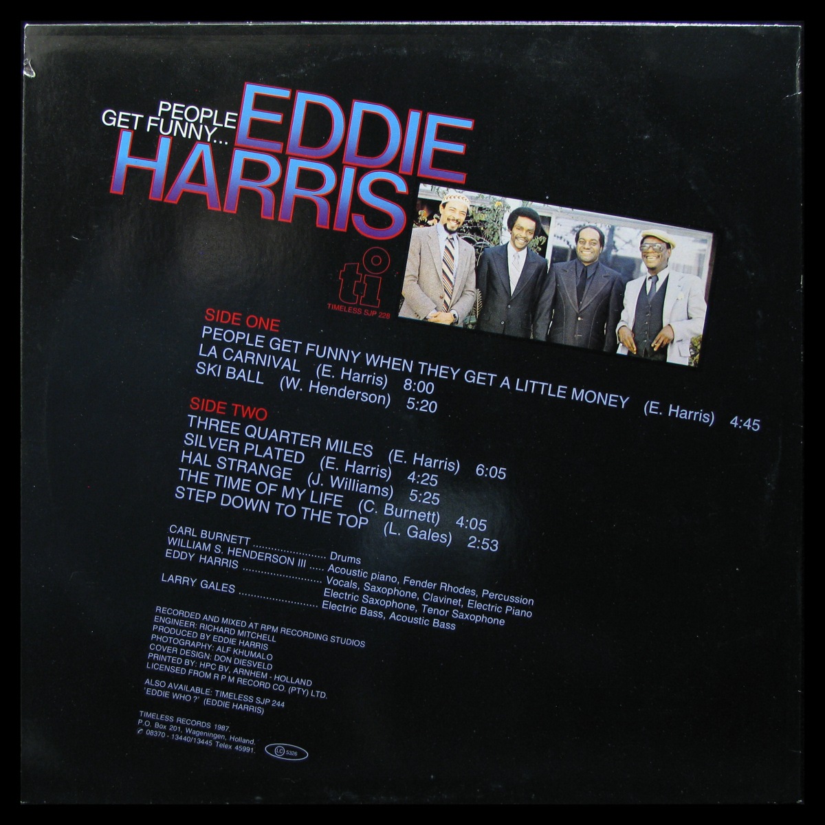 LP Eddie Harris — People Get Funny фото 2