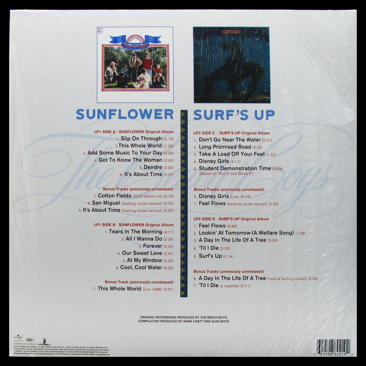 LP Beach Boys — Feel Flows: Sunflower & Surf`s Up Sessions 1969-1971 (2LP) фото 2