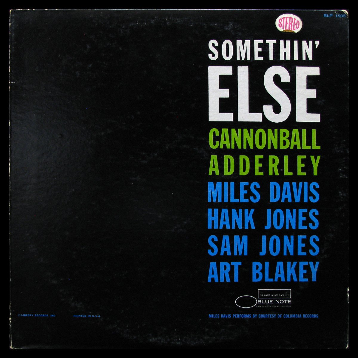 LP Cannonball Adderley — Somethin' Else фото