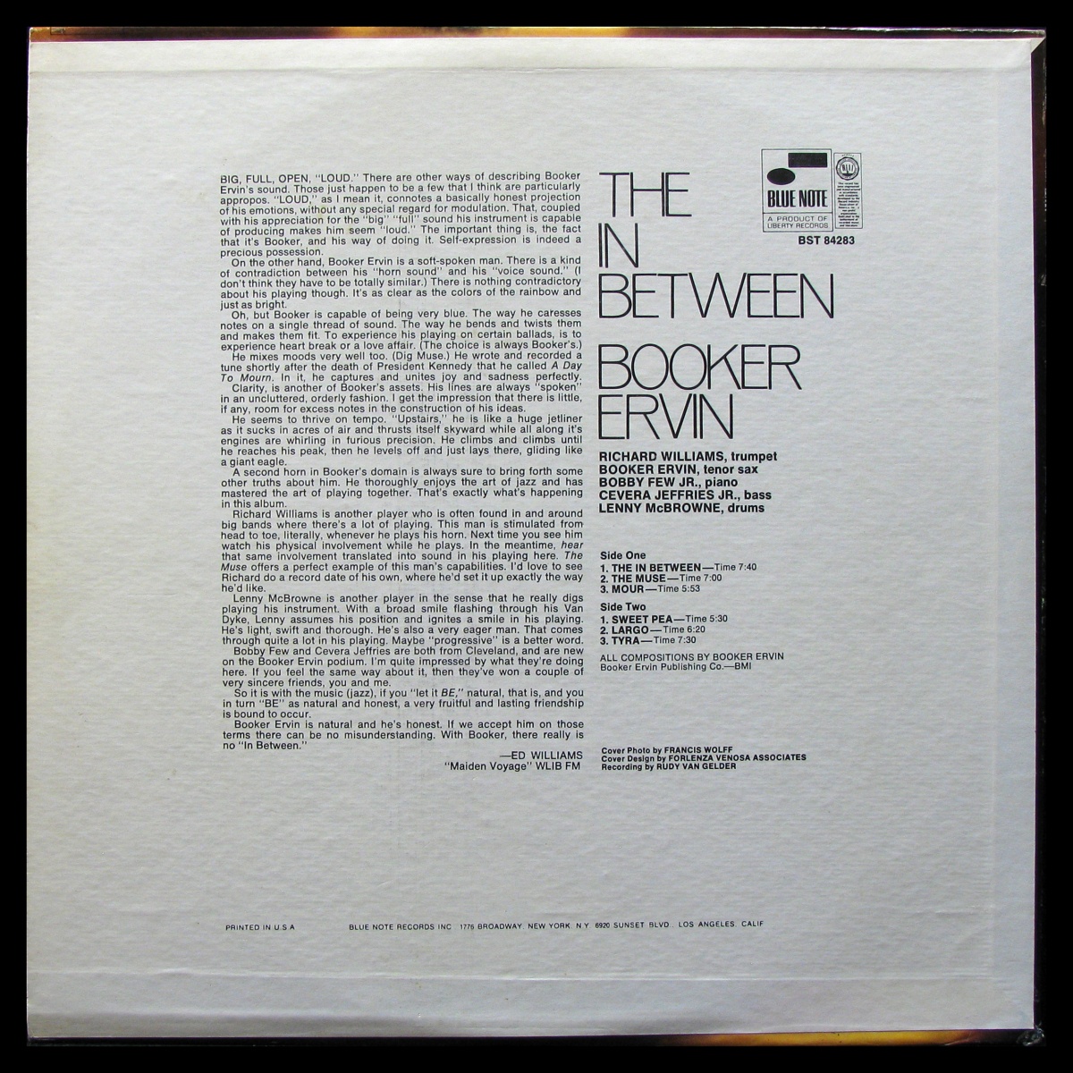 LP Booker Ervin — In Between фото 2