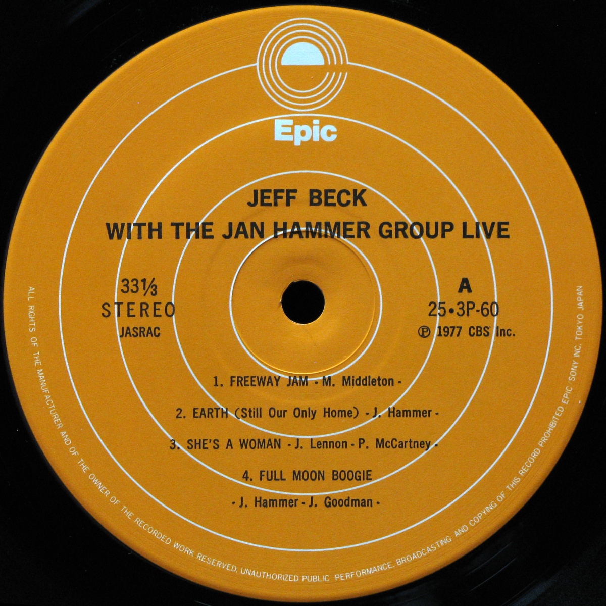 LP Jeff Beck / Jan Hammer Group — Live (+ booklet) фото 2