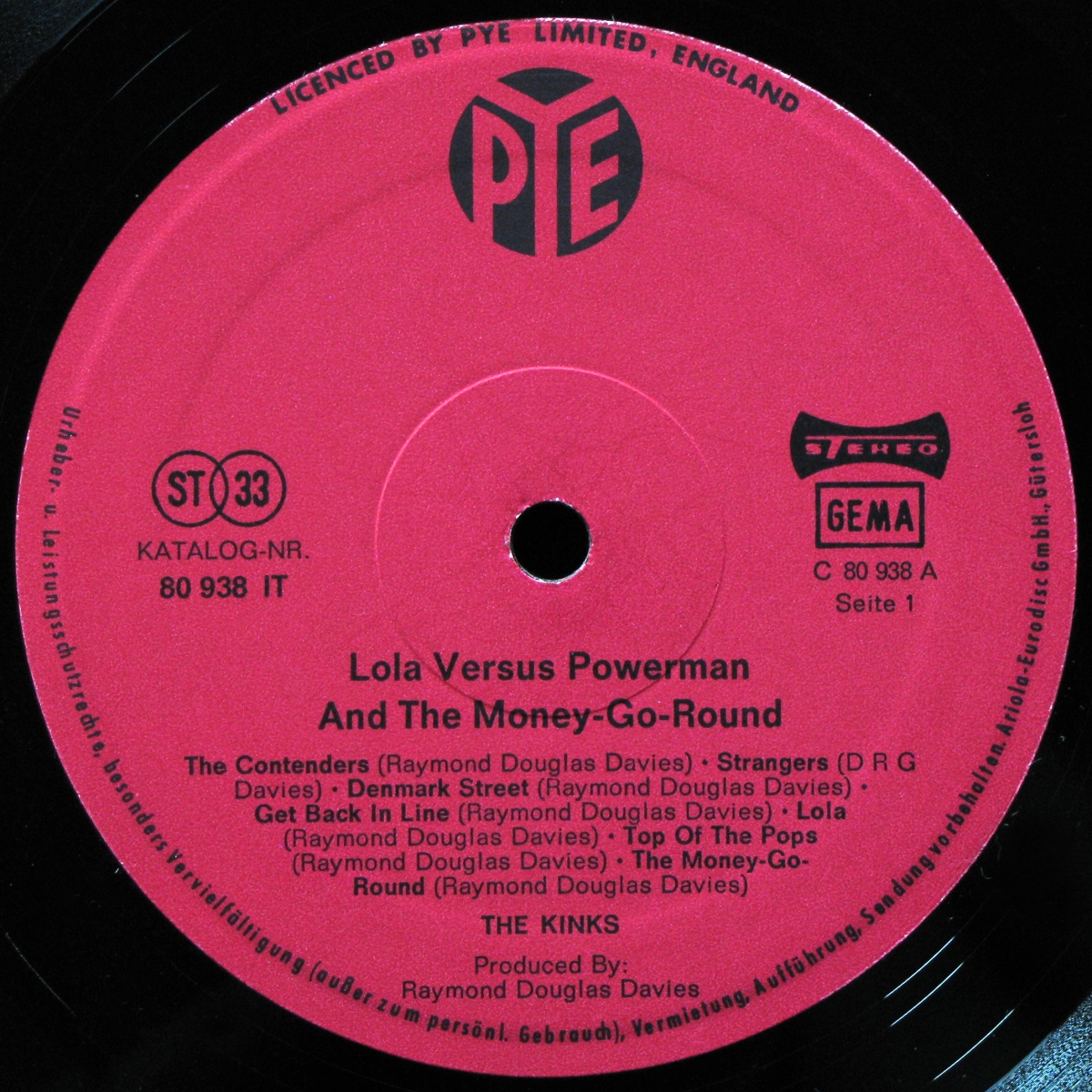 LP Kinks — Lola Versus Powerman And The Moneygoround, Part One фото 3