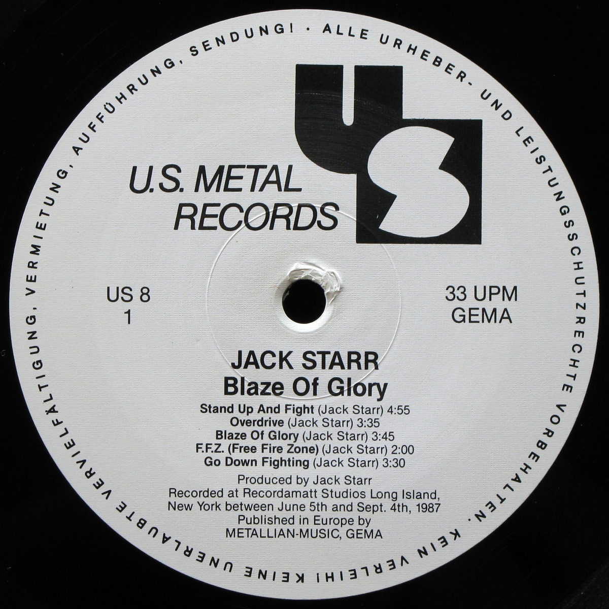 LP Jack Starr — Blaze Of Glory фото 3