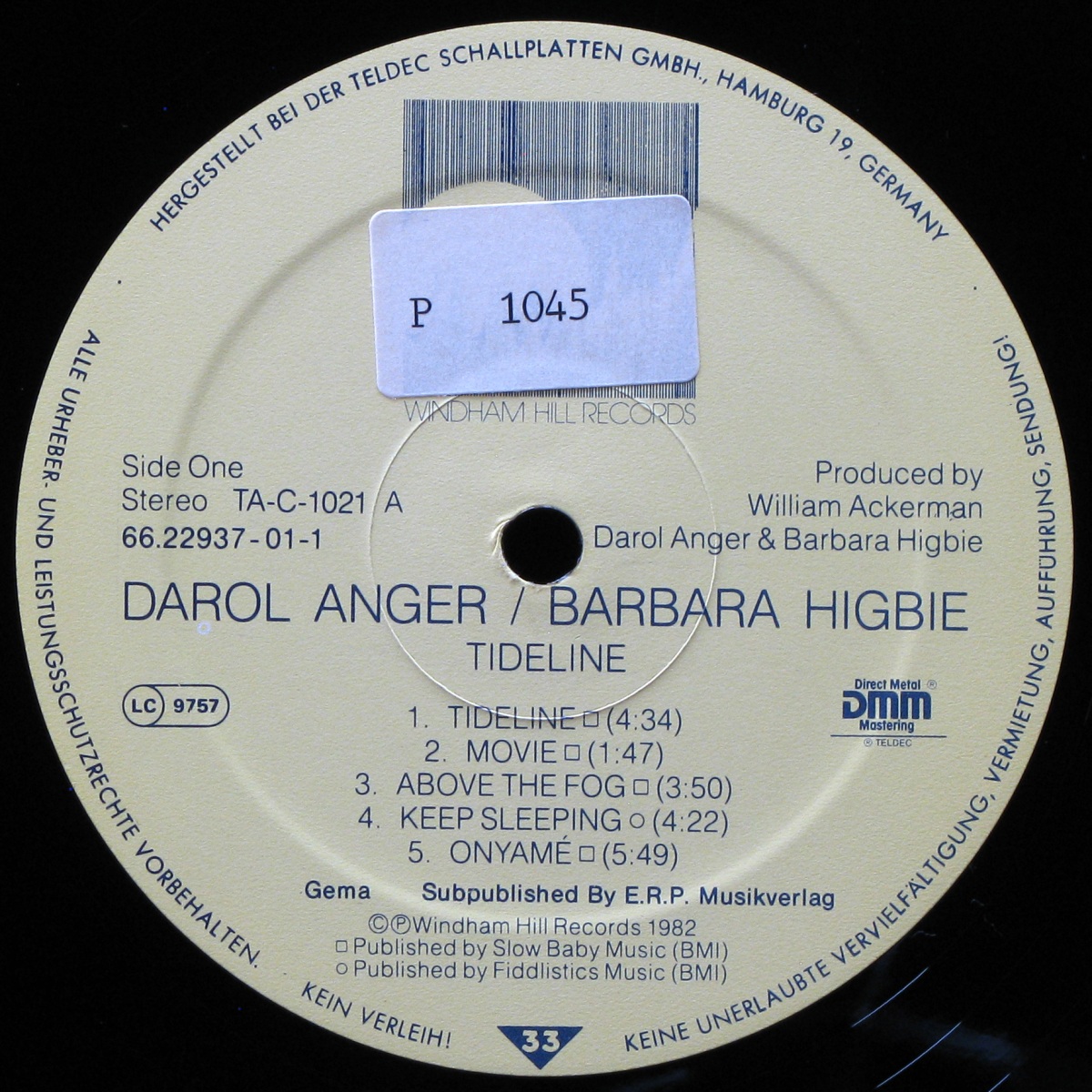 LP Darol Anger / Barbara Higbie — Tideline фото 2