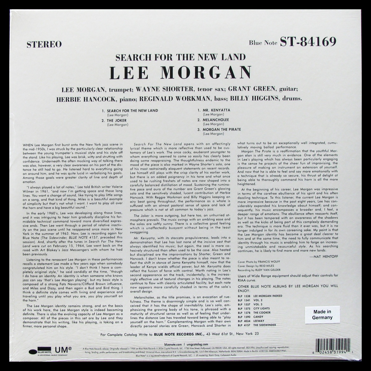 LP Lee Morgan — Search For The New Land фото 2