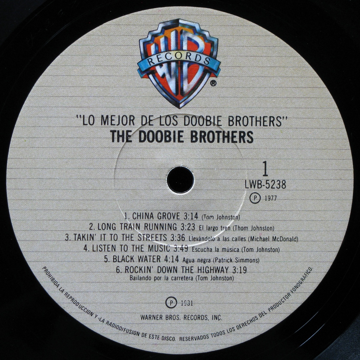 LP Doobie Brothers — Best Of The Doobies фото 3