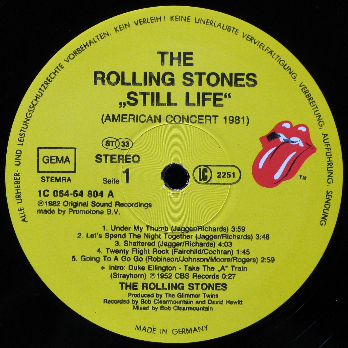 LP Rolling Stones — Still Life (American Concert 1981) фото 2