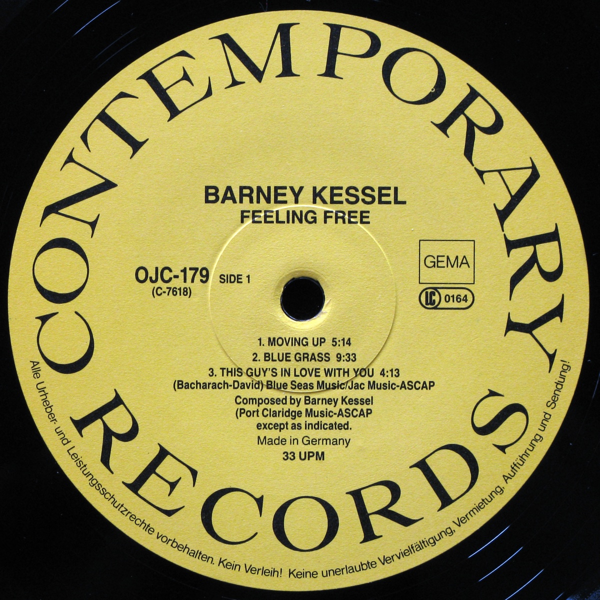 LP Barney Kessel — Feeling Free фото 2