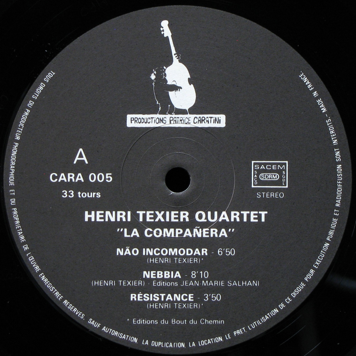 LP Henri Texier Quartet — La Companera фото 3