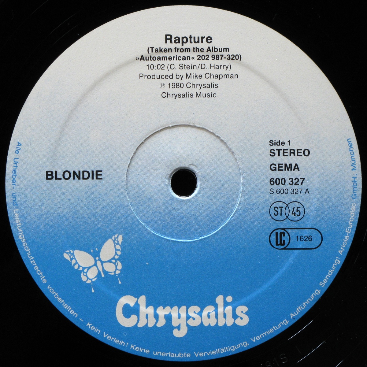 LP Blondie — Rapture (maxi) фото 2