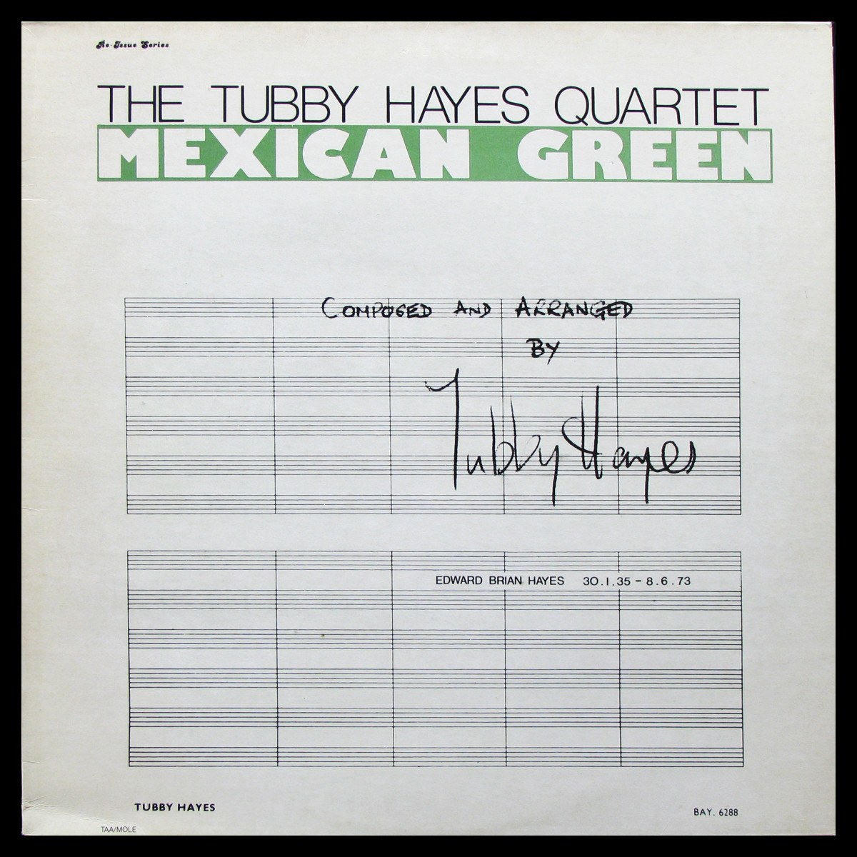 LP Tubby Hayes Quartet — Mexican Green фото