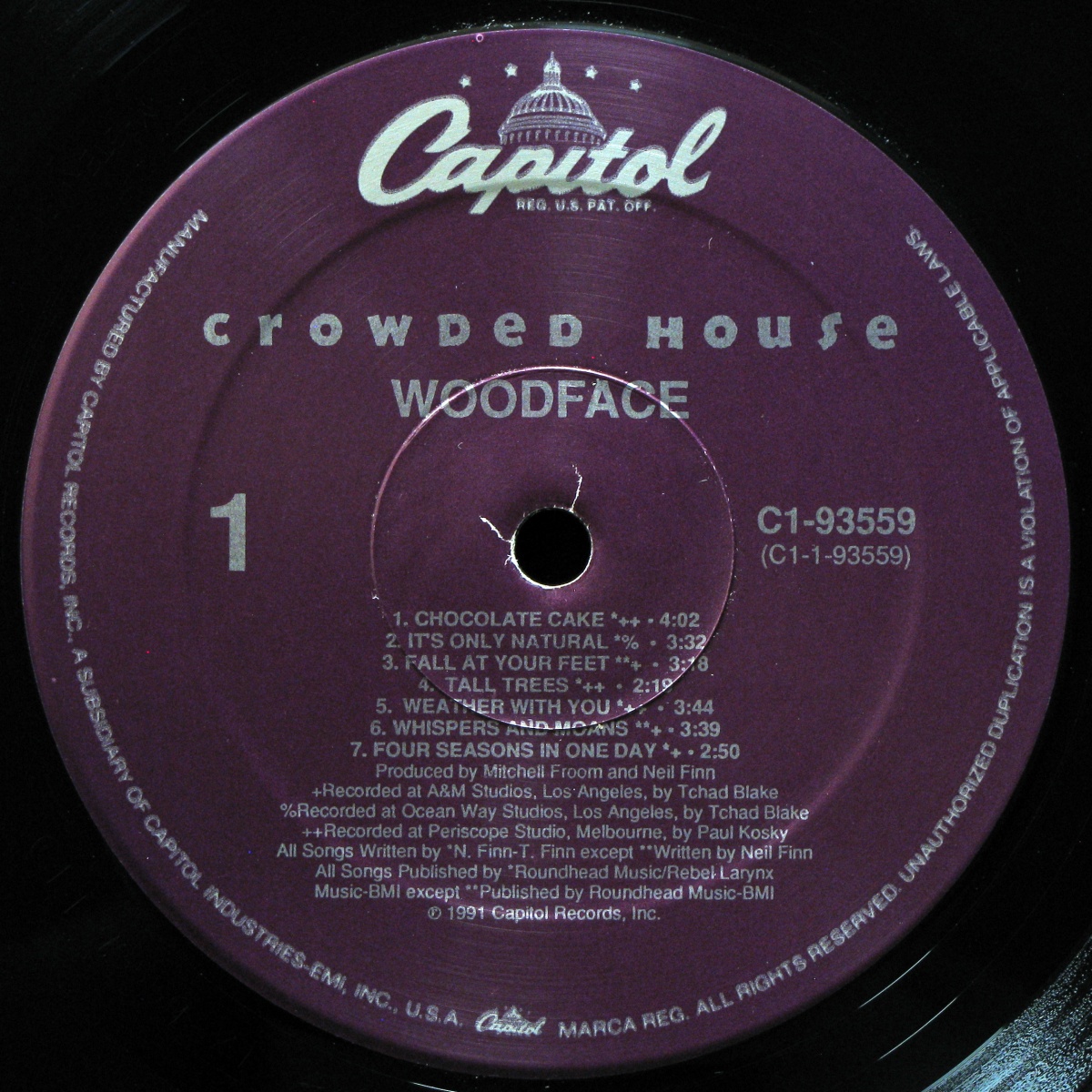 LP Crowded House — Woodface фото 3