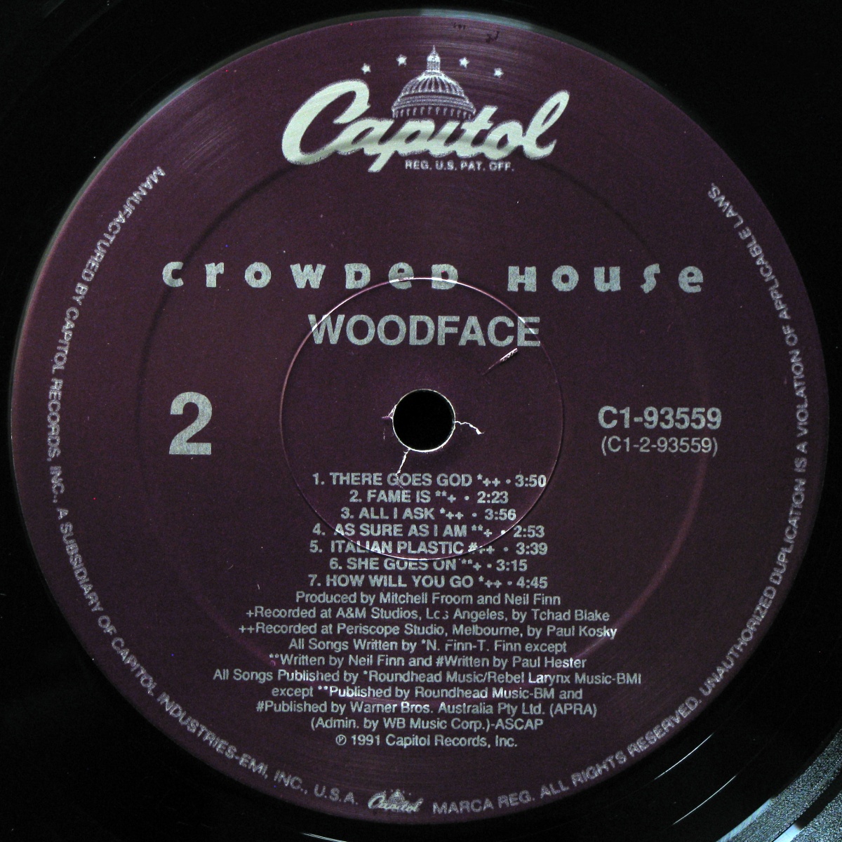 LP Crowded House — Woodface фото 4