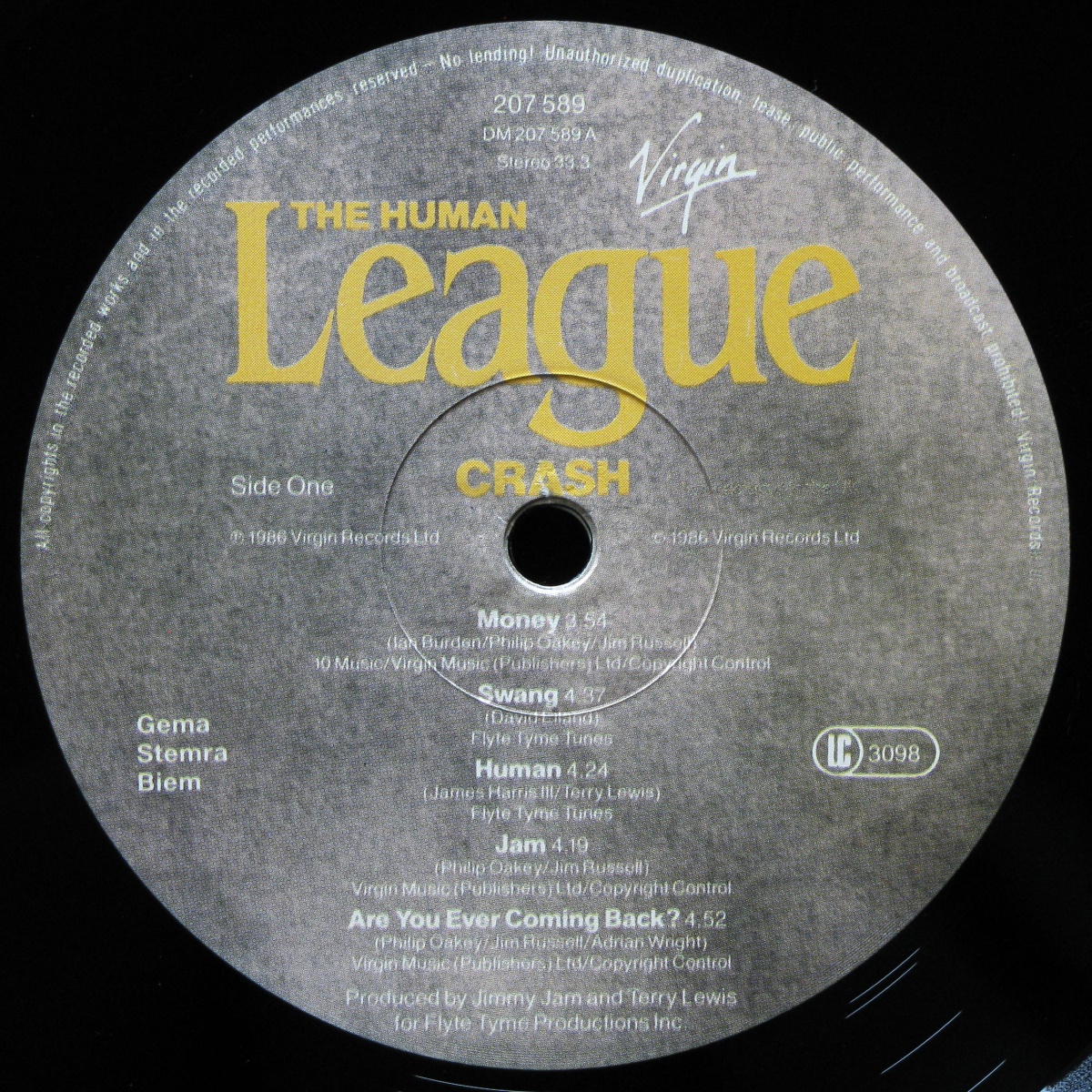 LP Human League — Crash фото 2