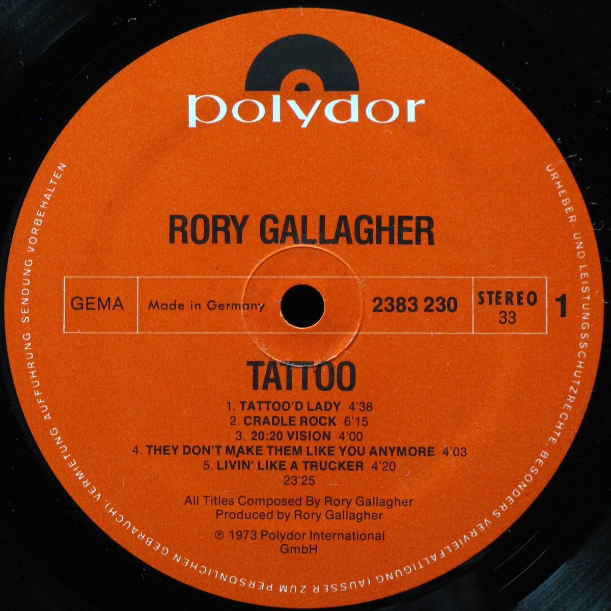 LP Rory Gallagher — Tattoo фото 2