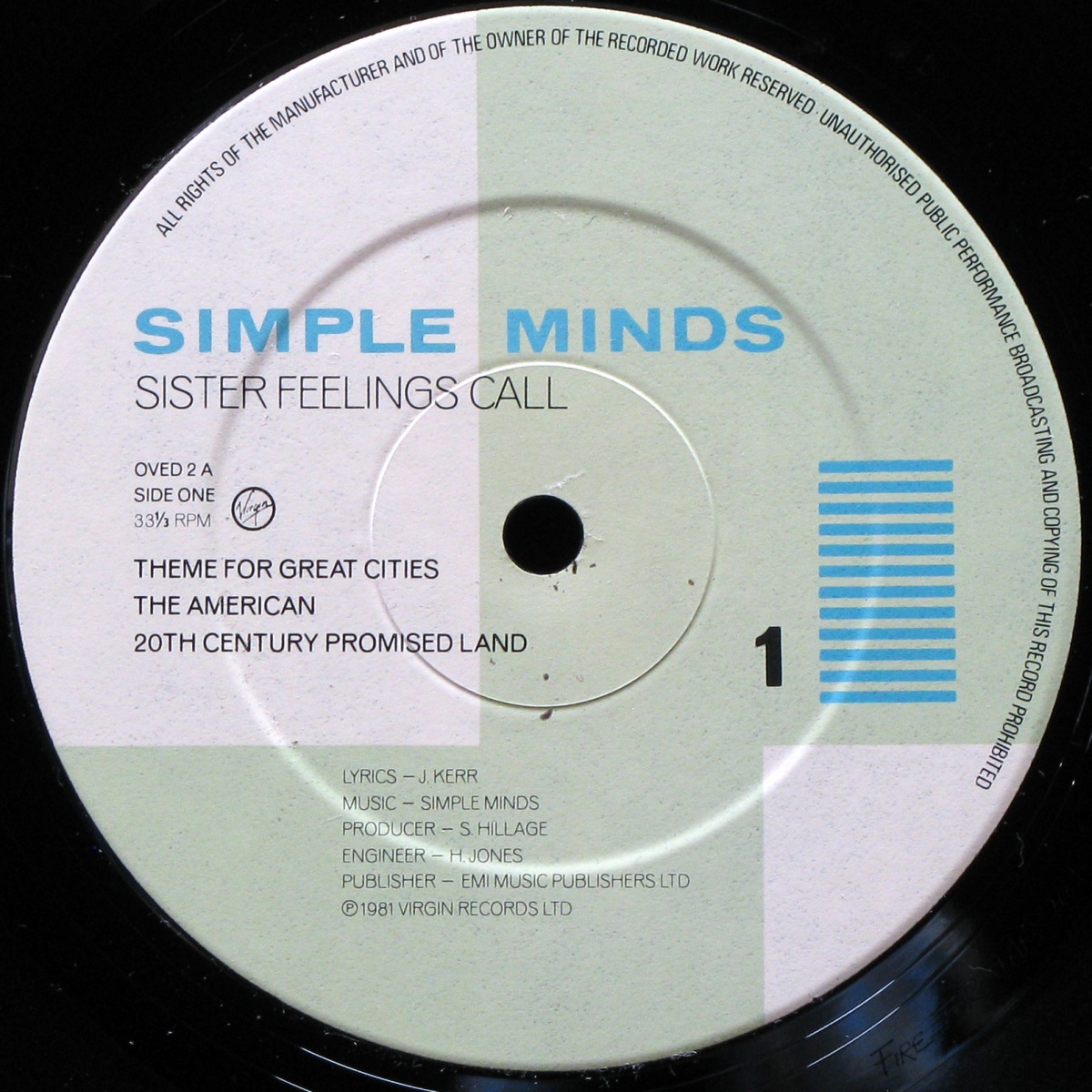 LP Simple Minds — Sister Feelings Call фото 2