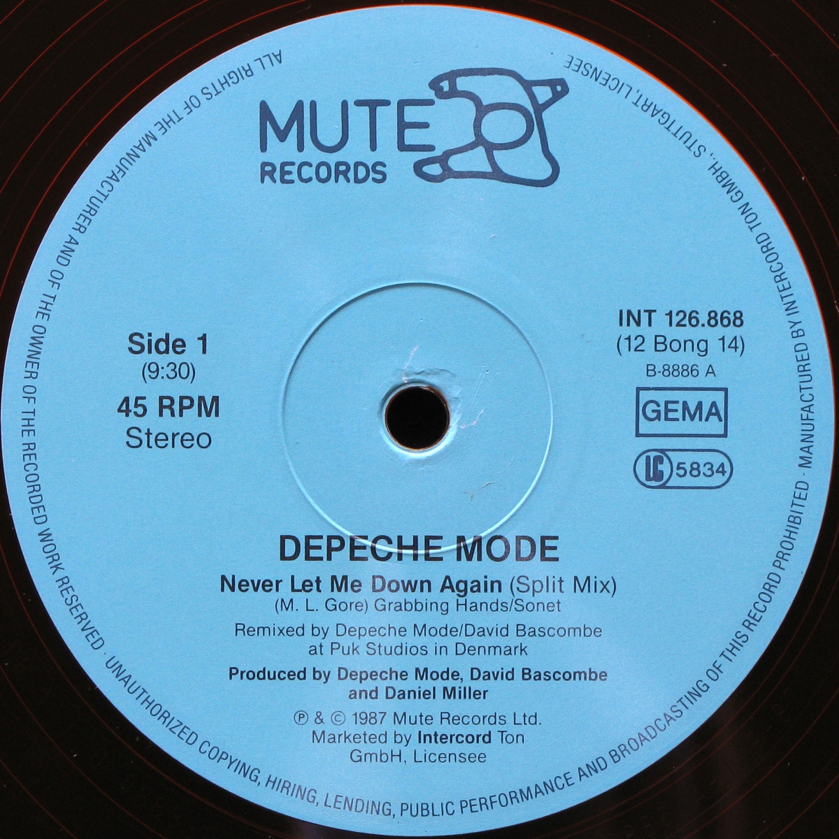 LP Depeche Mode — Never Let Me Down Again (Split Mix) (maxi, coloured vinyl) фото 3