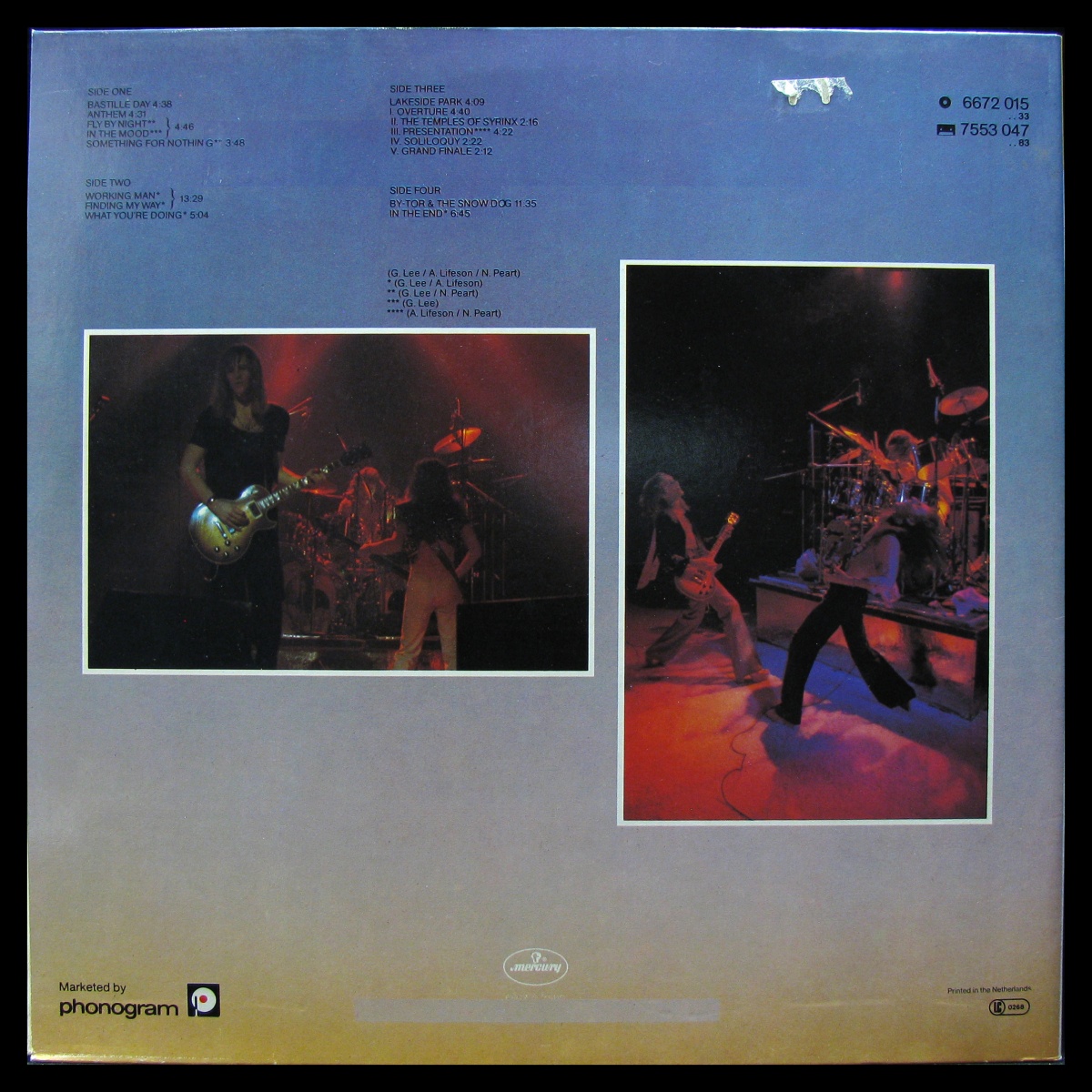 LP Rush — All The World's A Stage (2LP) фото 2