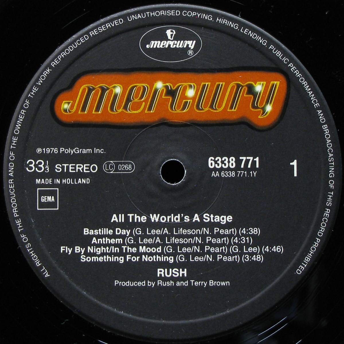 LP Rush — All The World's A Stage (2LP) фото 3