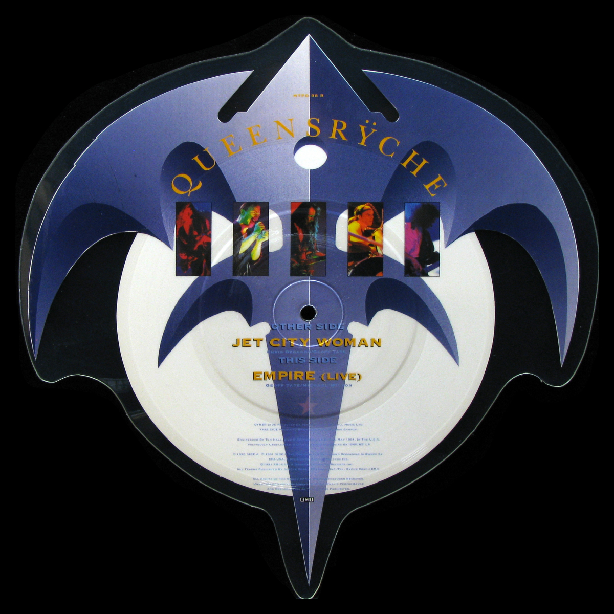 LP Queensryche — Jet City Woman (shape picture disc, single) фото 2