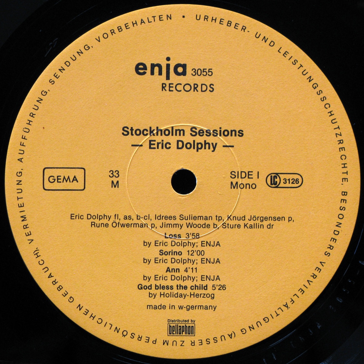 LP Eric Dolphy — Stockholm Sessions (mono) фото 3