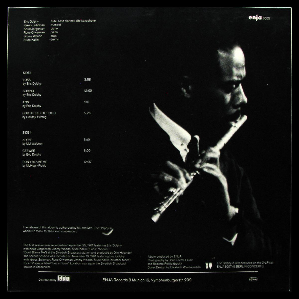 LP Eric Dolphy — Stockholm Sessions (mono) фото 2