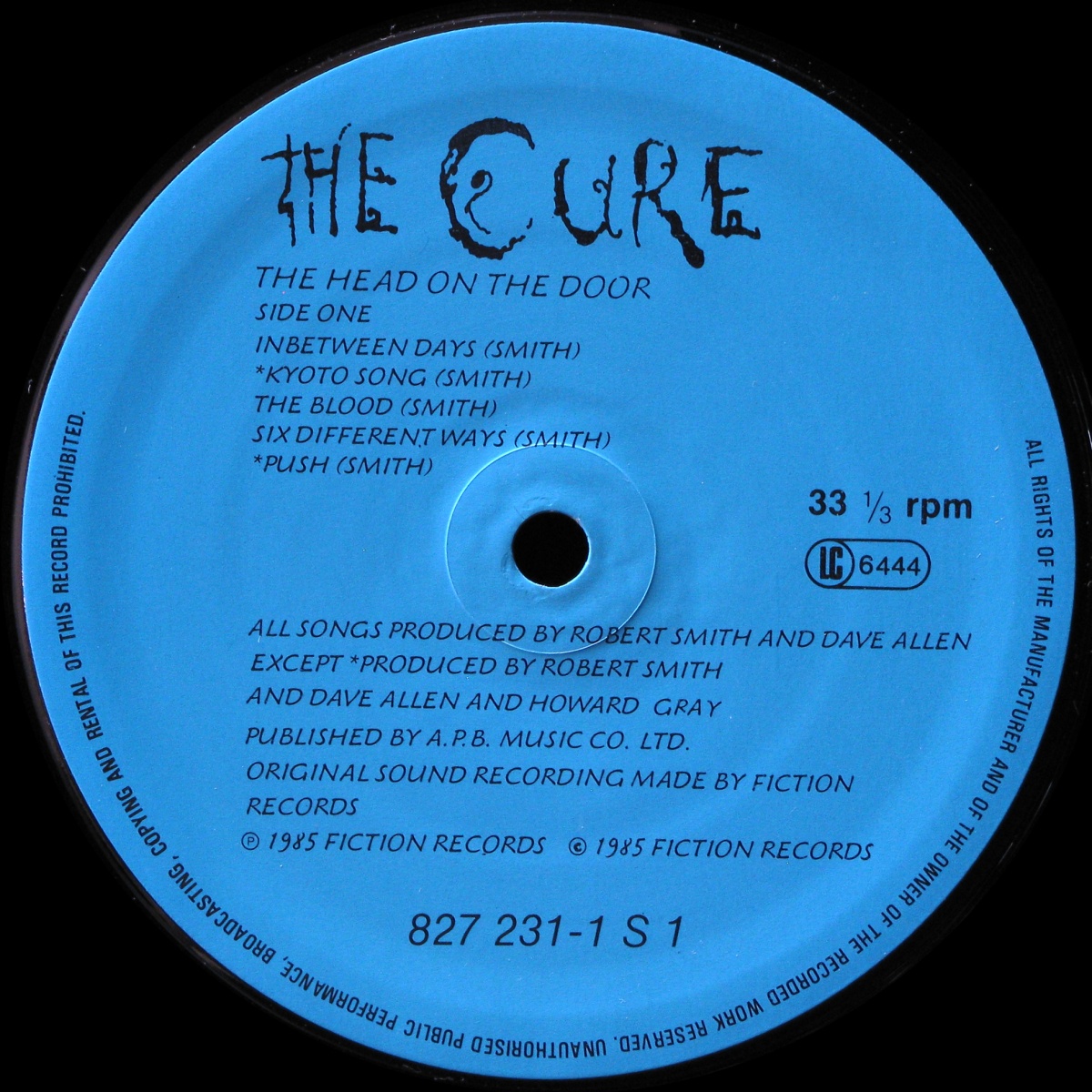 LP Cure — Head On The Door фото 3