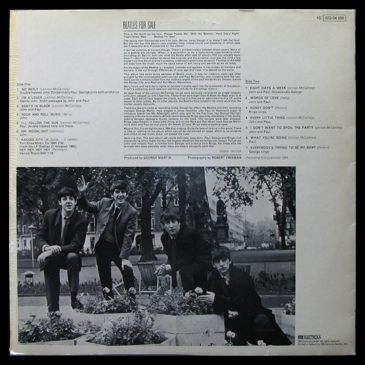 LP Beatles — Beatles For Sale фото 2