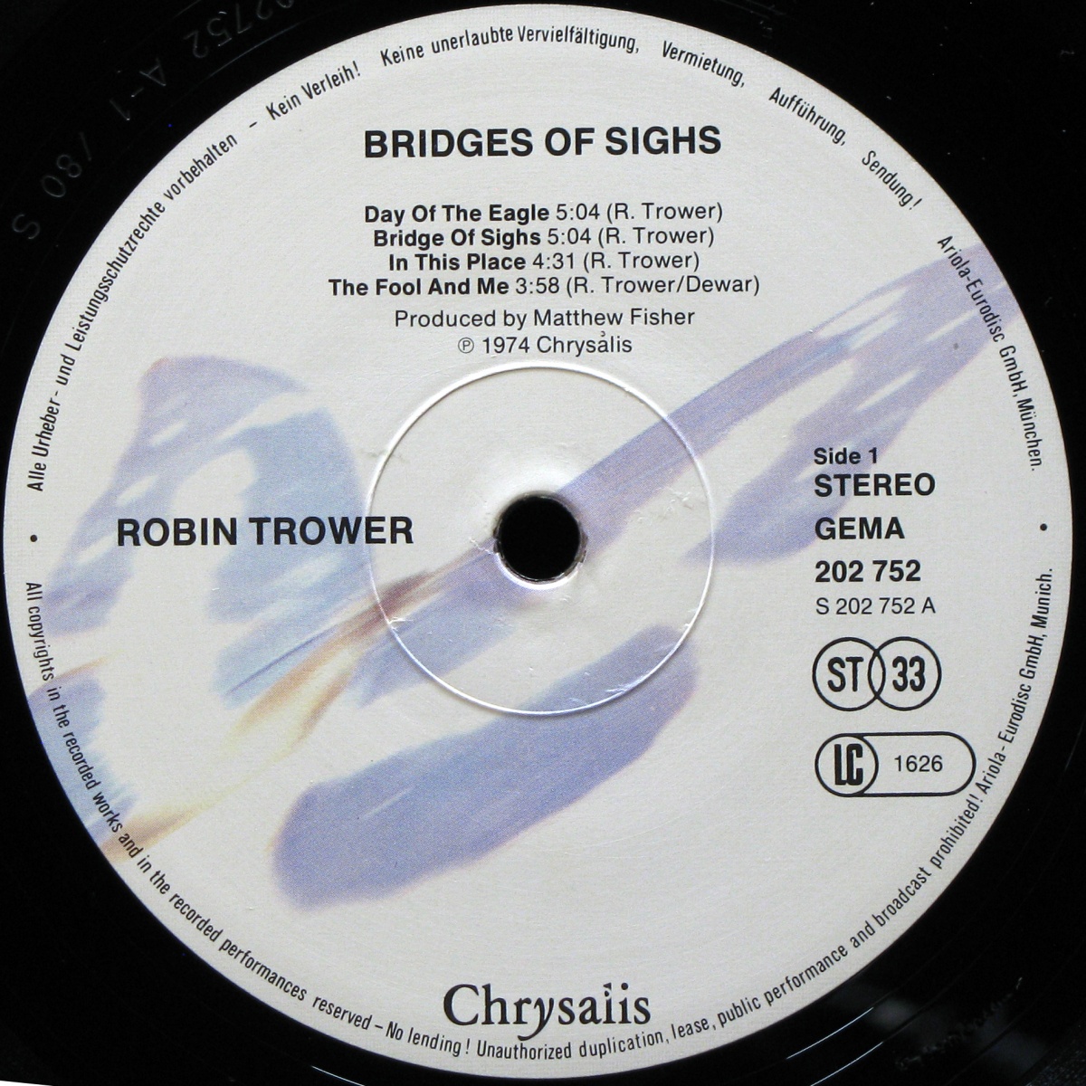 LP Robin Trower — Bridge Of Sighs фото 3