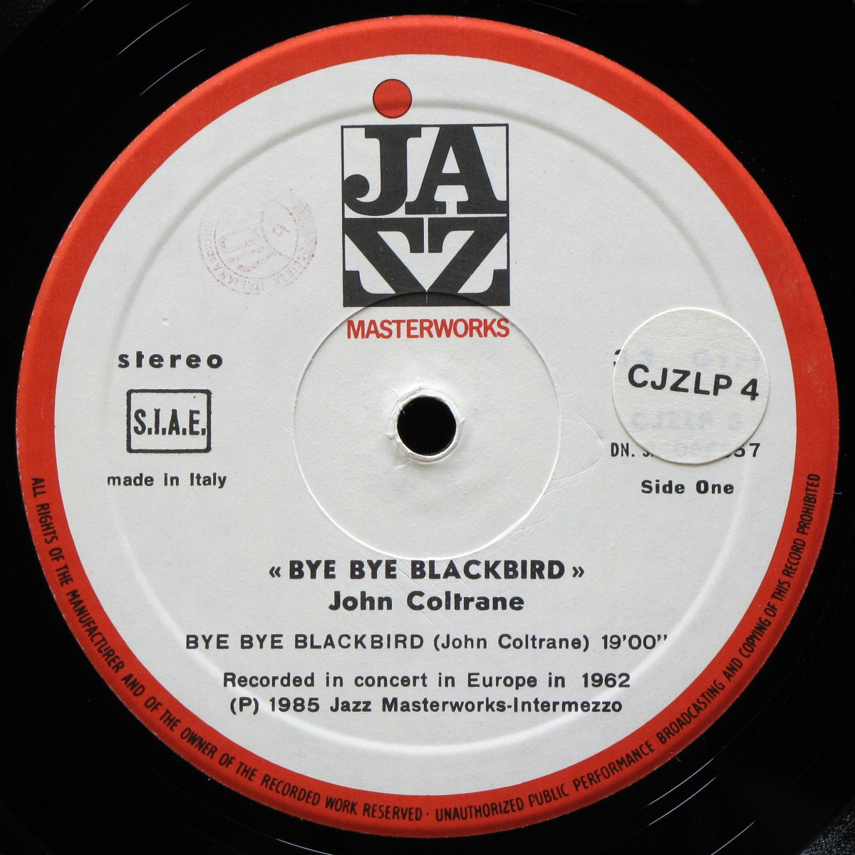 LP John Coltrane — Bye Bye Blackbird фото 2